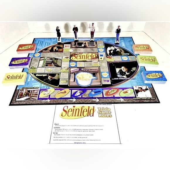 2009 SEINFELD Trivia Game. Pressman Board Game. 300 Cards, 600 Questions - Picture 2 of 9